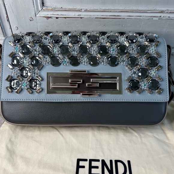 Extremely Rare Fendi Crystal Studded Baguette - Picture 10 of 12